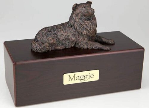 Collie Cremation Figurine Urn