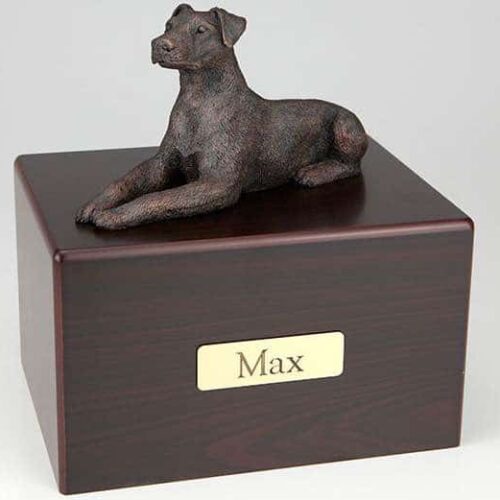 Doberman, ears down Cremation Figurine Urn