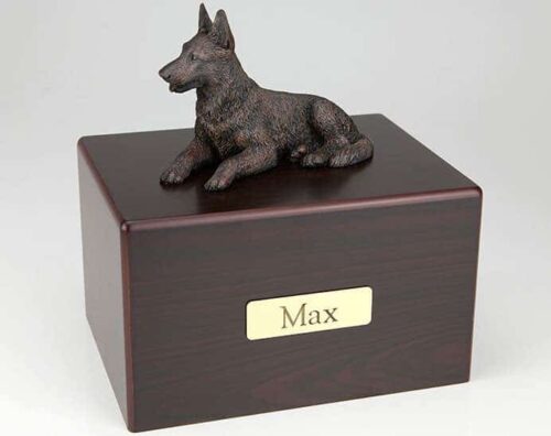 German Shepherd Cremation Figurine Urn