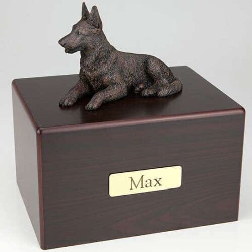 German Shepherd Cremation Figurine Urn