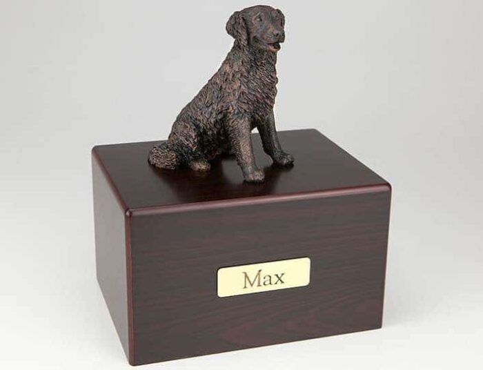 Longhaired Labrador Retriever Cremation Figurine Urn