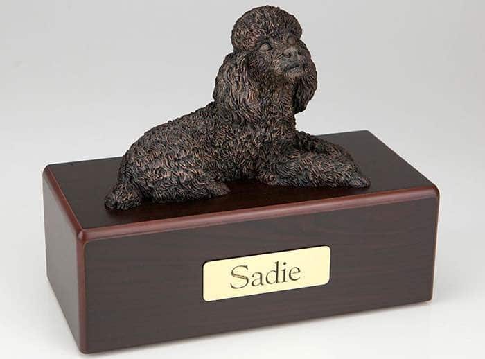 Miniature Poodle Cremation Figurine Urn