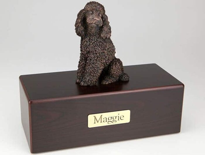 Poodle Cremation Figurine Urn