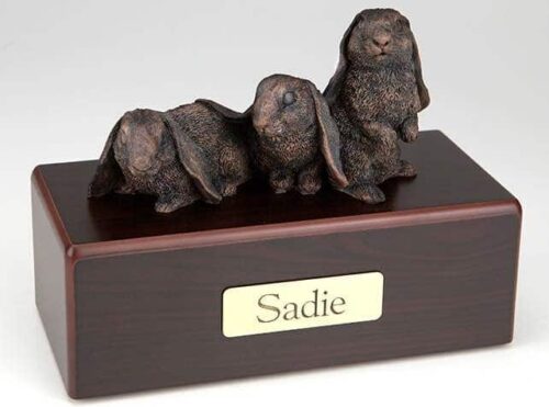 3 Rabbits Cremation Figurine Urn