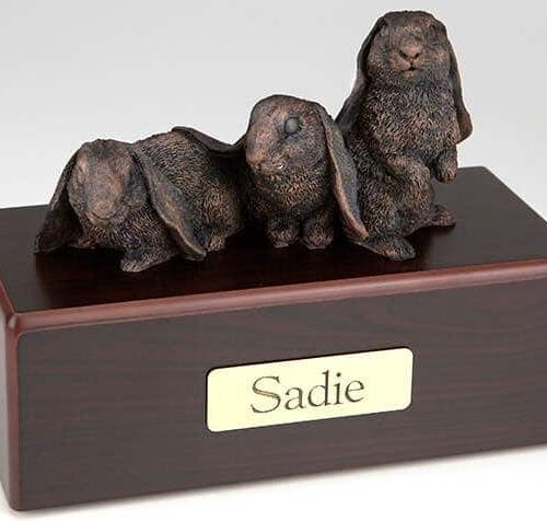 3 Rabbits Cremation Figurine Urn