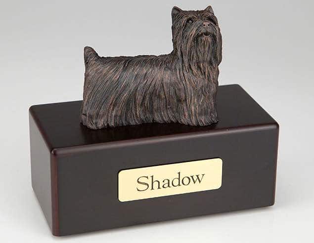 Yorkshire Terrier Cremation Figurine Urn