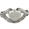 Sterling Silver Heart Cremation Ring, with engraving