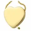 Access Plug for Ashes, Peaceful Heart Cremation Pendant 3109 Sterling Silver and Gold