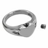 Stainless Steel Simple Heart Cremation Ring, open