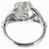 Sterling Silver Heart Cremation Ring, back