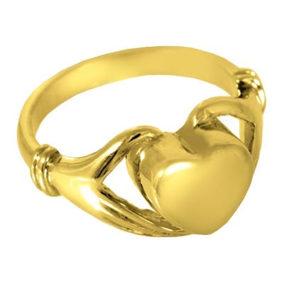 14k Gold Plated Heart Cremation Ring