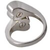 Sterling Silver Companion Heart Cremation Ring, back