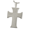 Men's Cross Cremation Pendant, showing engraving