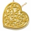 18k Gold Plated Ornate Heart Cremation Pendant