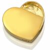 18k Gold Plated Ornate Heart Cremation Pendant, rear