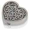 Sterling Silver Ornate Heart Cremation Pendant