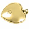 18k Gold Plated Filigree Heart Cremation Pendant, back