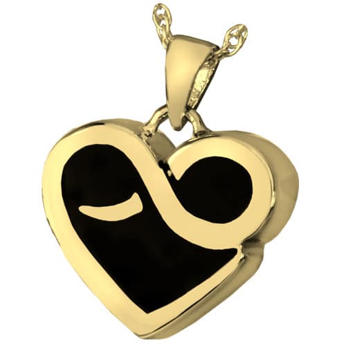 18k Gold Plated Infinite Heart Cremation Pendant