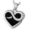 Sterling Silver Infinite Heart Cremation Pendant