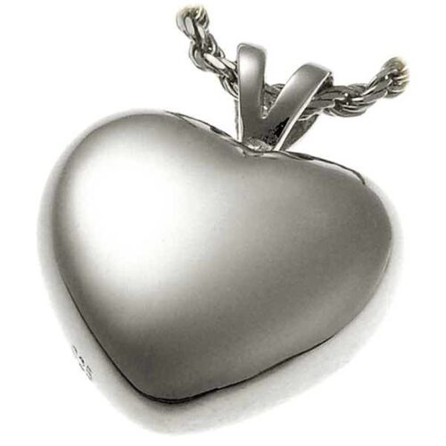 Sterling Silver Strong Heart Cremation Pendant for Pet Ashes 3107