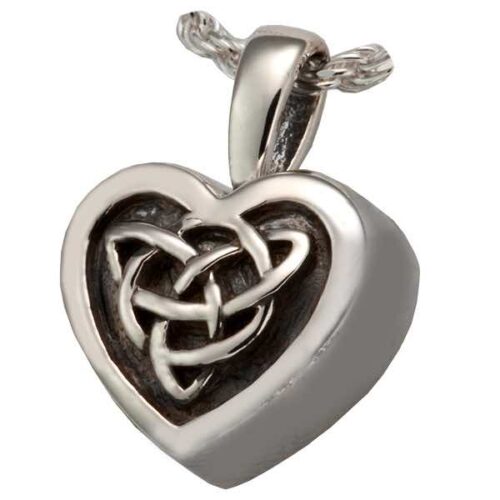 Sterling Silver Celtic Heart Cremation Pendant