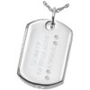 Sterling Silver Dog Tag Cremation Pendant, engraving