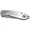 Stainless steel engraved buck pocket knife