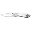 Stainless steel engraved buck pocket knife, open