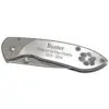 Stainless steel engraved buck pocket knife