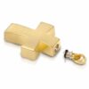 18k Gold Plated Vaulted Cross Cremation Pendant, open