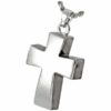 Sterling Silver Vaulted Cross Cremation Pendant