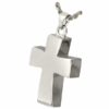 Sterling Silver Vaulted Cross Cremation Pendant