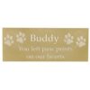 Small engraved name plate with clip art