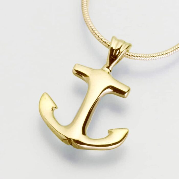 Anchor Cremation Pendant, yellow gold, 217YG