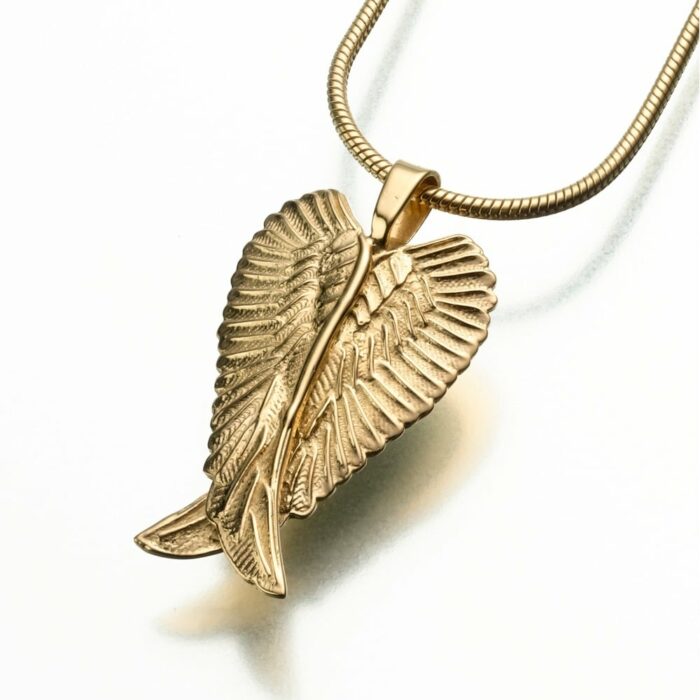 Angel Wings Cremation Pendant, god vermeil, 185GV