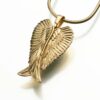 Angel Wings Cremation Pendant, yellow gold, 185YG