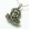 Antique Cherub Cremation Pendant, white bronze, 123WB