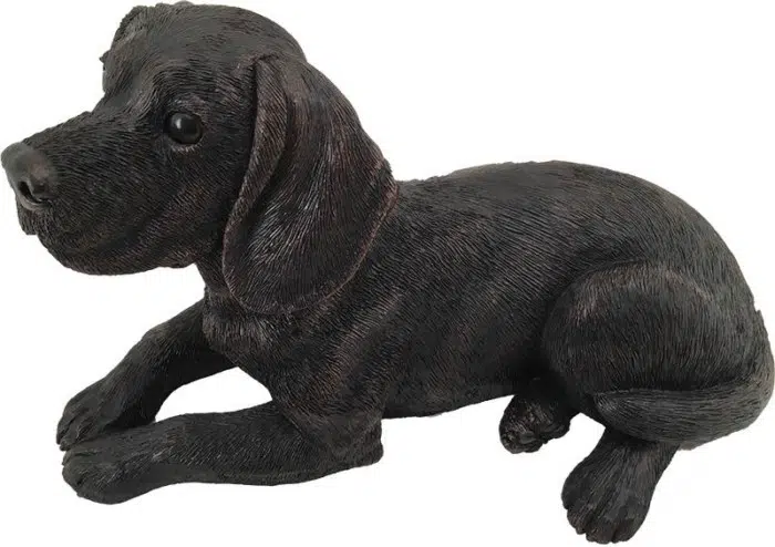 Beagle bronze look large dog figurine cremation urn