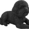 Bichon Frise bronze look large dog figurine cremation urn