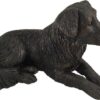 Border Collie bronze look large dog figurine cremation urn