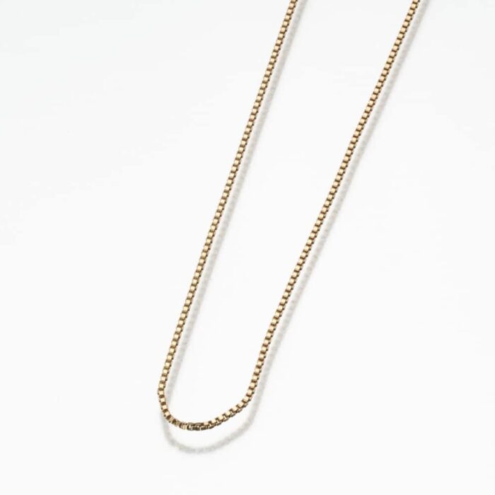 Box Chain (18in and 24in), gold vermeil, 139GV