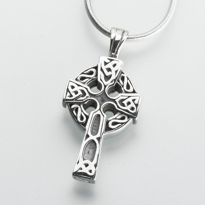 Celtic Cross Cremation Pendant, sterling silver, 203SS