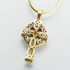 Celtic Cross Cremation Pendant, yellow gold, 203YG