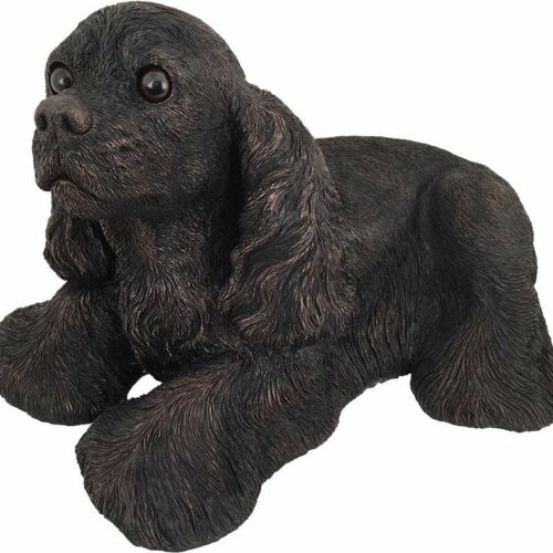 Cocker Spaniel dog bronze look large figurine cremation urn