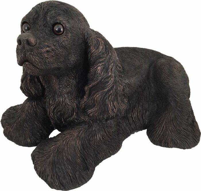 Cocker Spaniel dog bronze look large figurine cremation urn