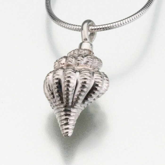 Conch Shell Cremation Pendant, sterling silver, 197SS