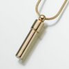 Cylinder Cremation Pendant, yellow gold, 117YG