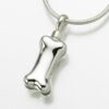 Dog Bone Cremation Pendant, white gold, 165WG