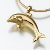 Dolphin Cremation Pendant, gold vermeil, 162GV