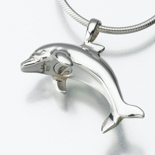 Dolphin Cremation Pendant, sterling silver, 162SS